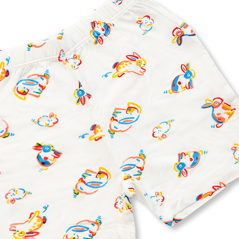 Not Too Big Bunny Bamboo Shorties-2 Pack