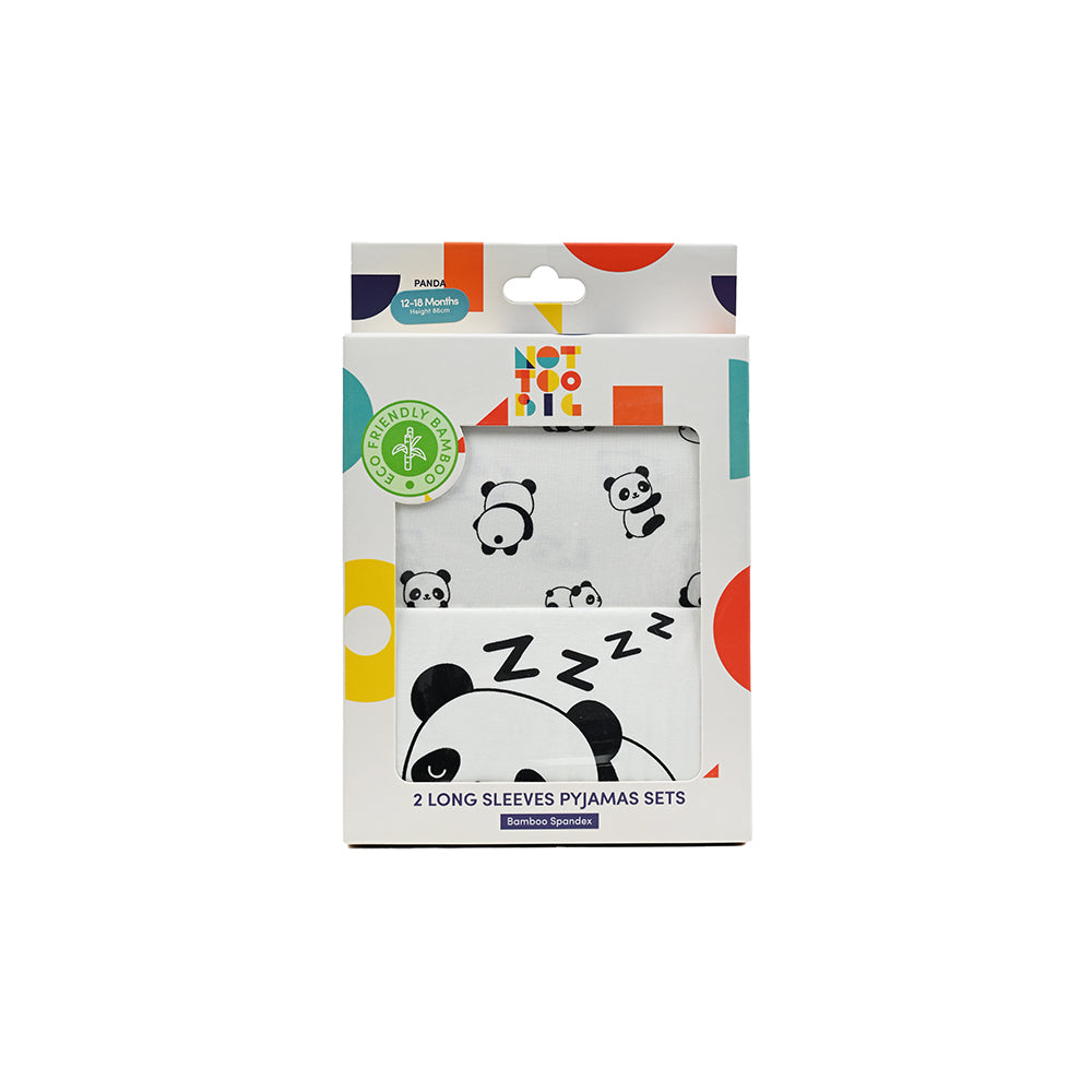 Not Too Big Panda Pyjamas - 2 Pack