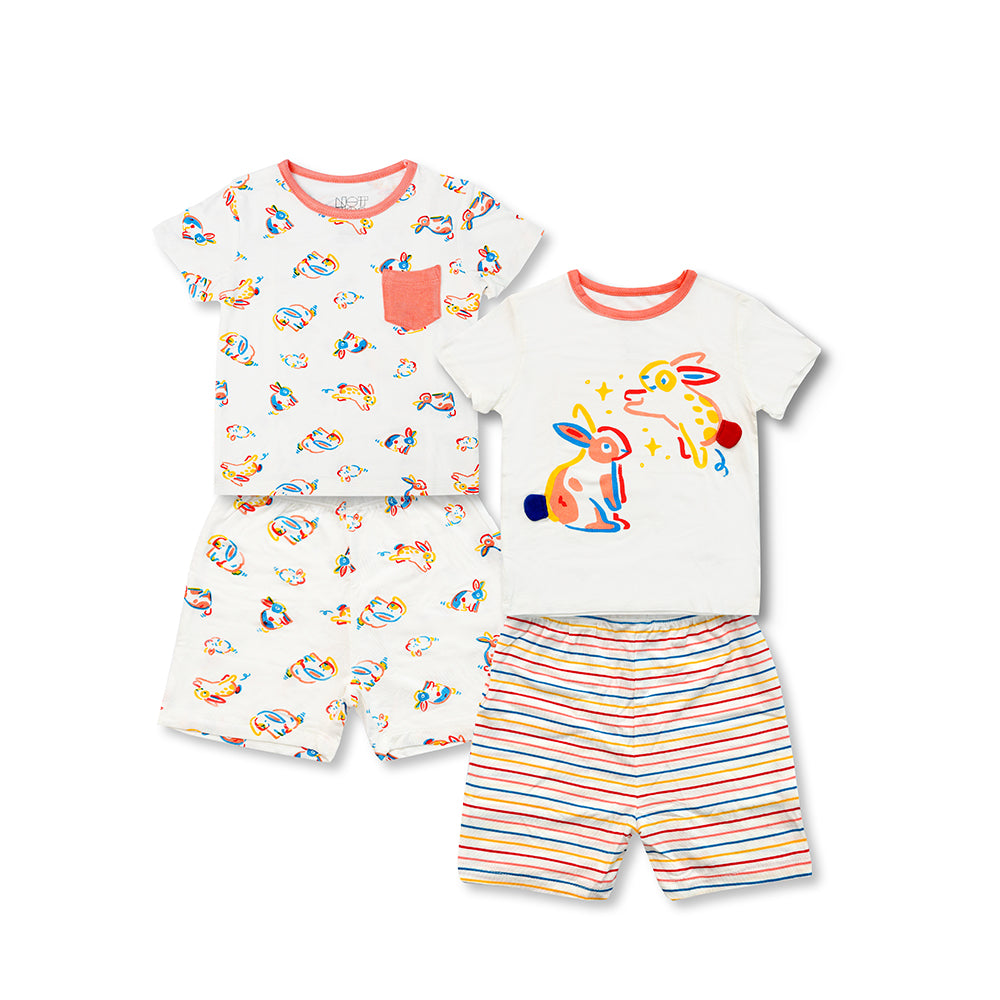 Not Too Big Bunny Bamboo Shorties-2 Pack