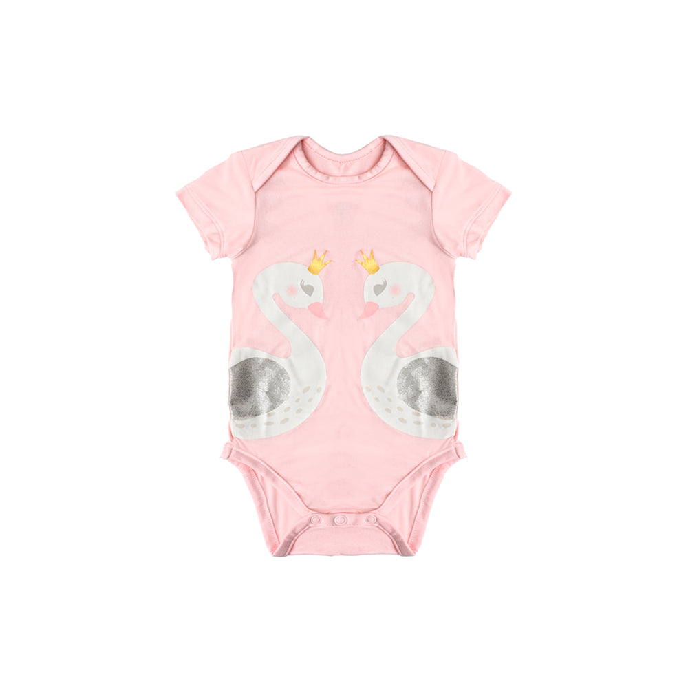 Not Too Big Swan Bamboo Shortsleeve Bodysuit - 3 Pack