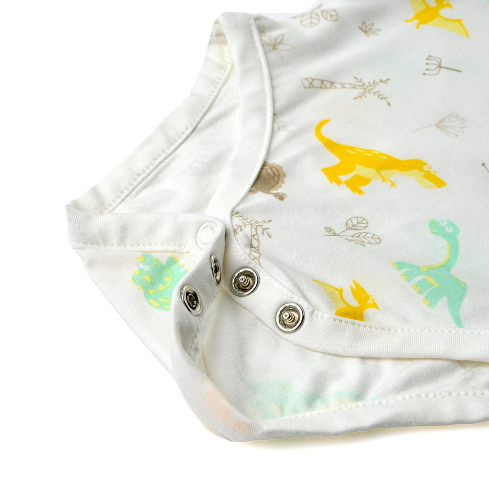 Not Too Big Party Dino Bamboo Shortsleeve Bodysuit - 3 Pack