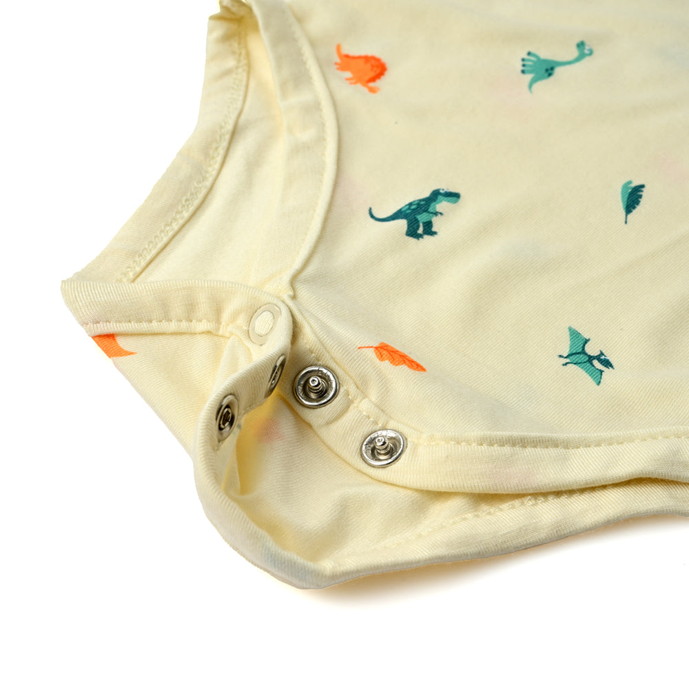Not Too Big Party Dino Bamboo Shortsleeve Bodysuit - 3 Pack