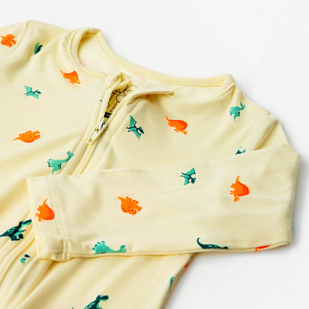 Not Too Big Party Dino Bamboo Sleepsuit - 2 Pack