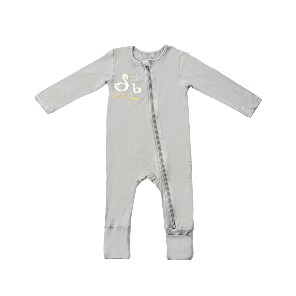 Not Too Big Swan Bamboo Sleepsuit - 2 Pack