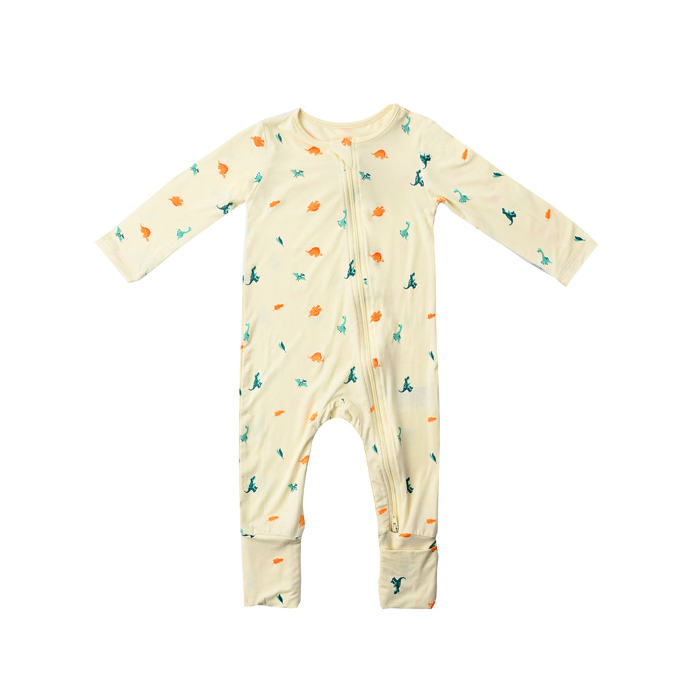 Not Too Big Party Dino Bamboo Sleepsuit - 2 Pack