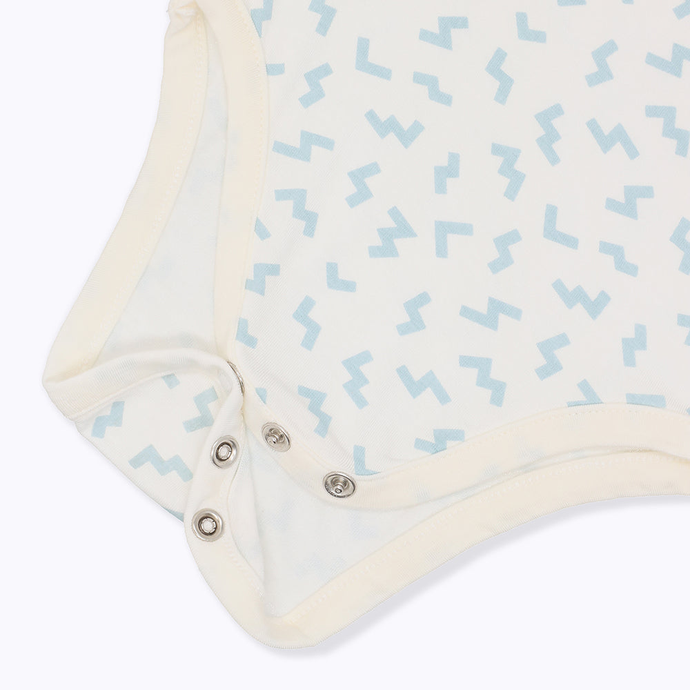 Not Too Big Blue Bamboo Short Sleeve Bodysuits - 3 Pack