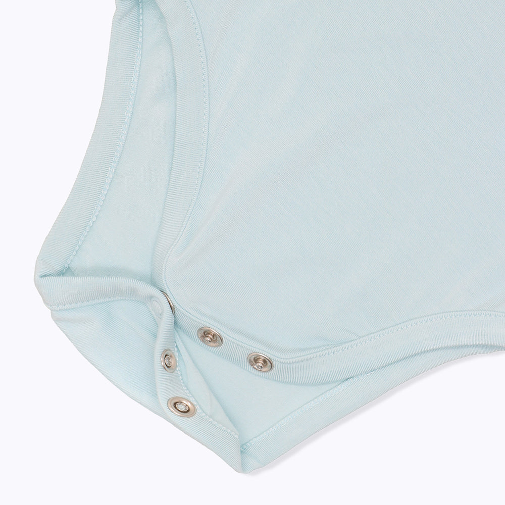 Not Too Big Blue Bamboo Short Sleeve Bodysuits - 3 Pack