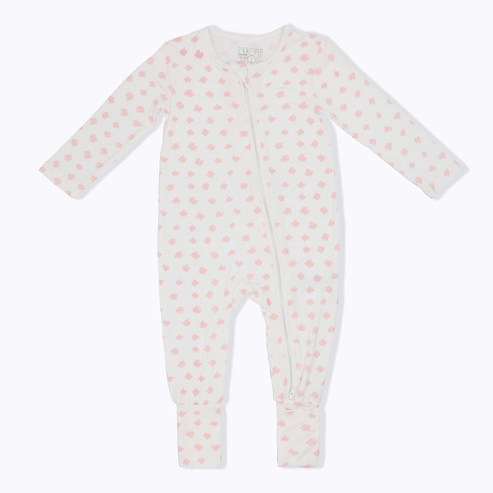 Not Too Big Pink Bamboo Sleepsuits - 2 Pack