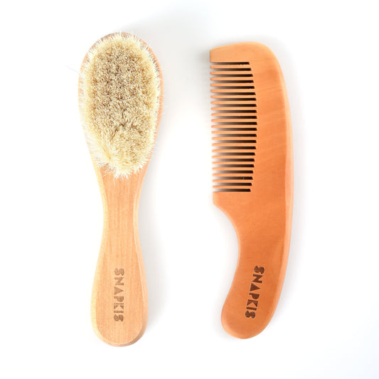 Snapkis Baby Wooden Brush & Comb Set