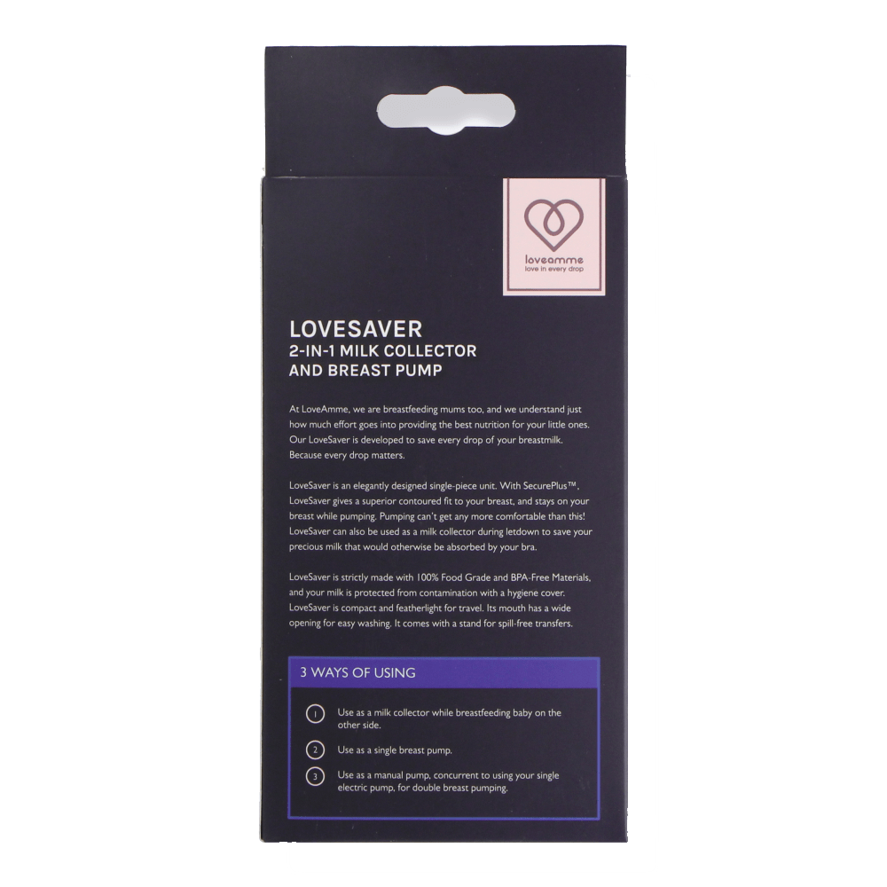 LoveAmme LoveSaver 2 - in - 1 Milk Collector and Breast Pump - LoveAmme