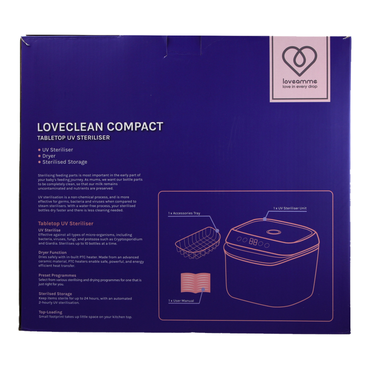LoveClean Compact UV Steriliser