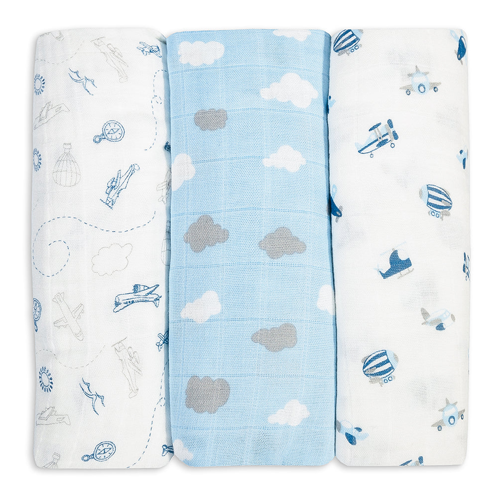 Not Too Big Bamboo Swaddles 3pk - Assorted Designs