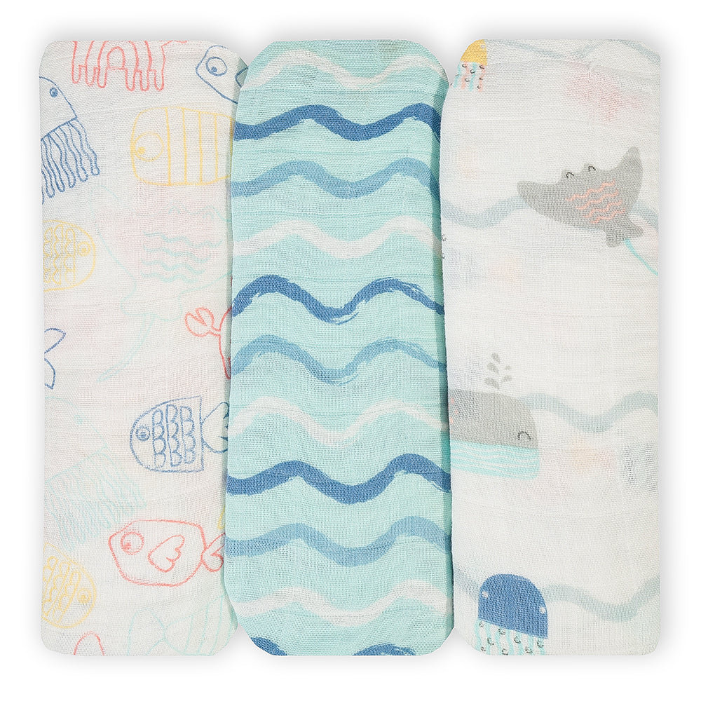 Not Too Big Bamboo Swaddles 3pk - Assorted Designs