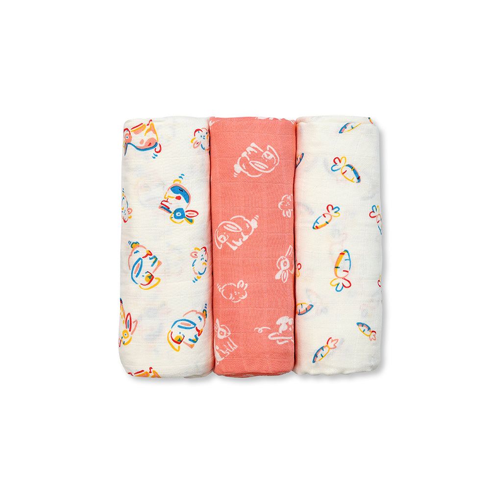 Not Too Big Bamboo Swaddles 3pk - Assorted Designs