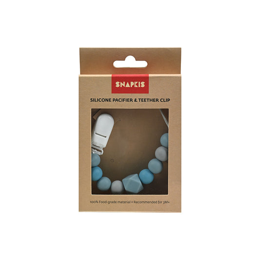 Snapkis Silicone Teether & Pacifier Clip - Assorted Colours