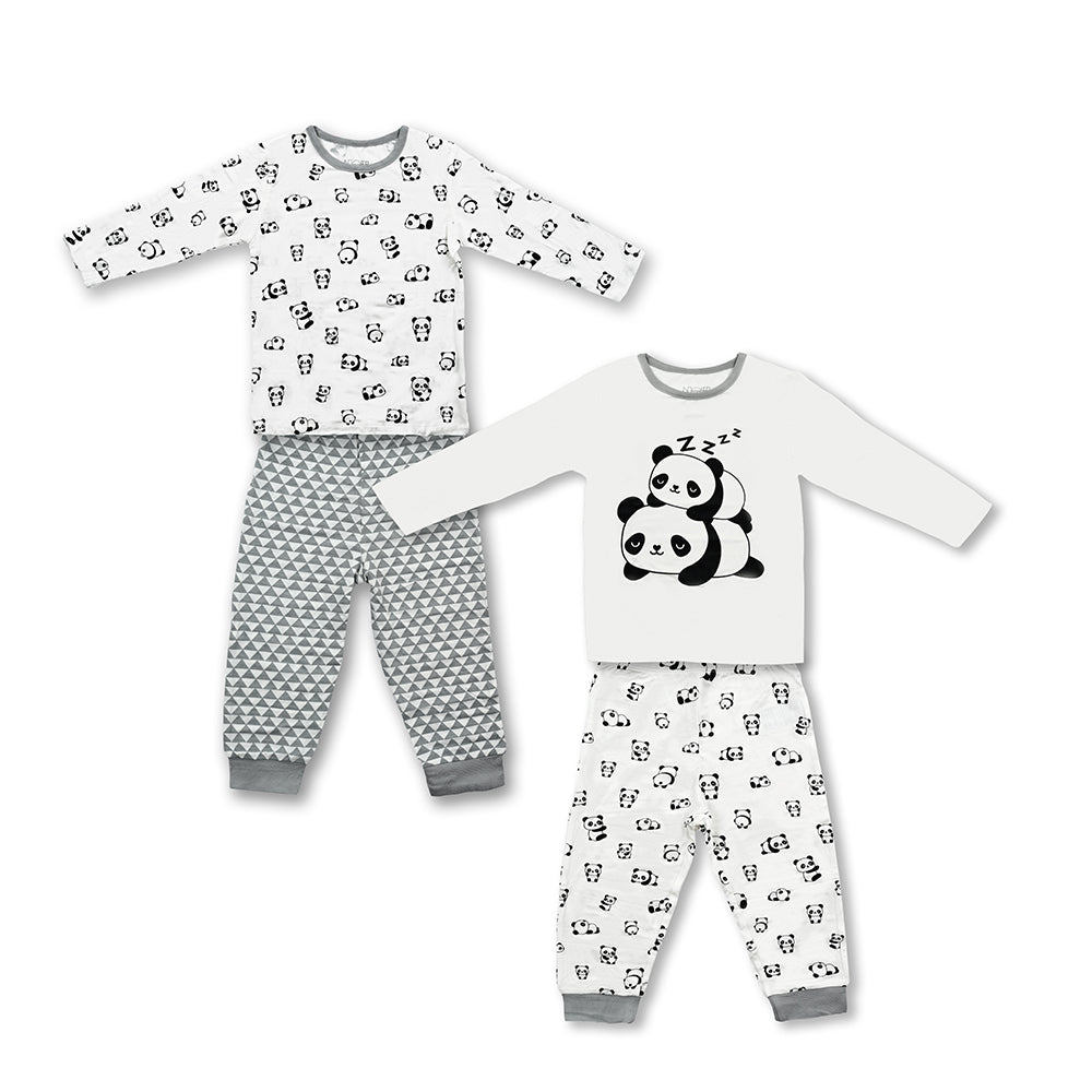 Not Too Big Panda Pyjamas - 2 Pack