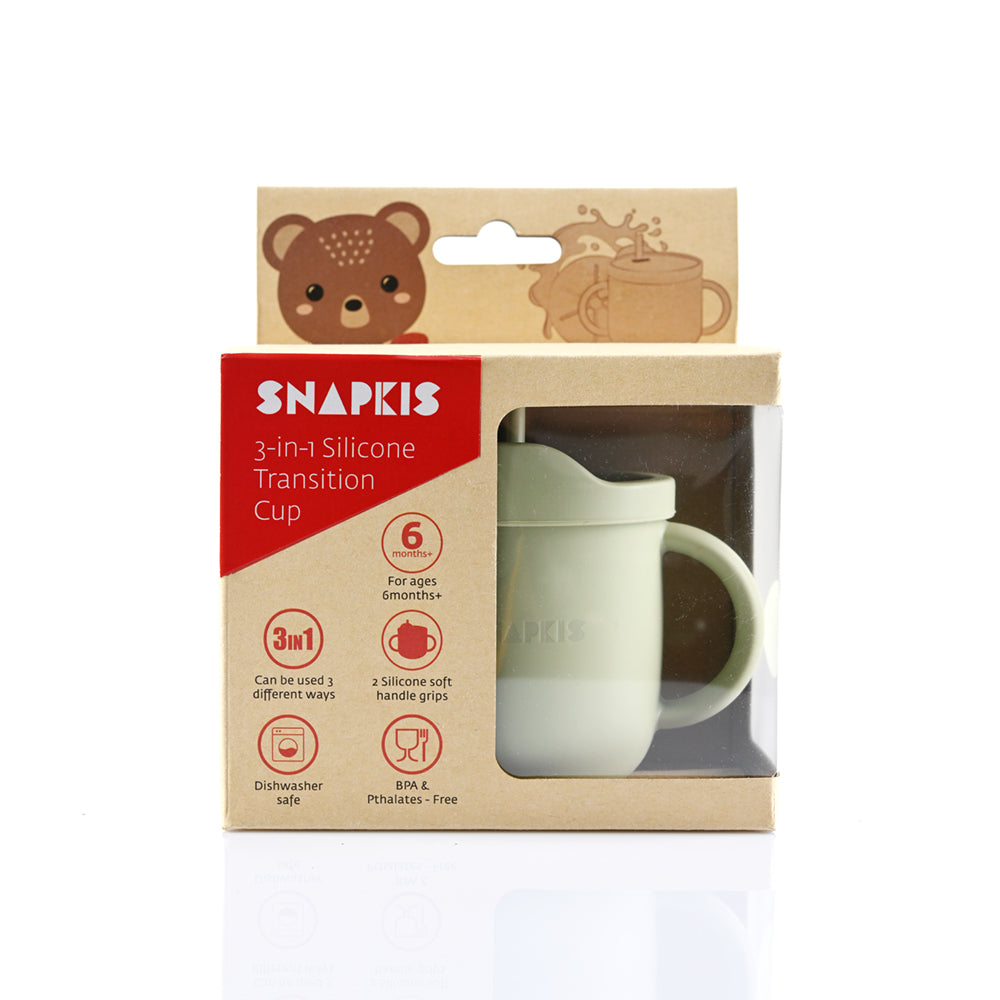 Snapkis 3-In-1 Silicone Transition Cup
