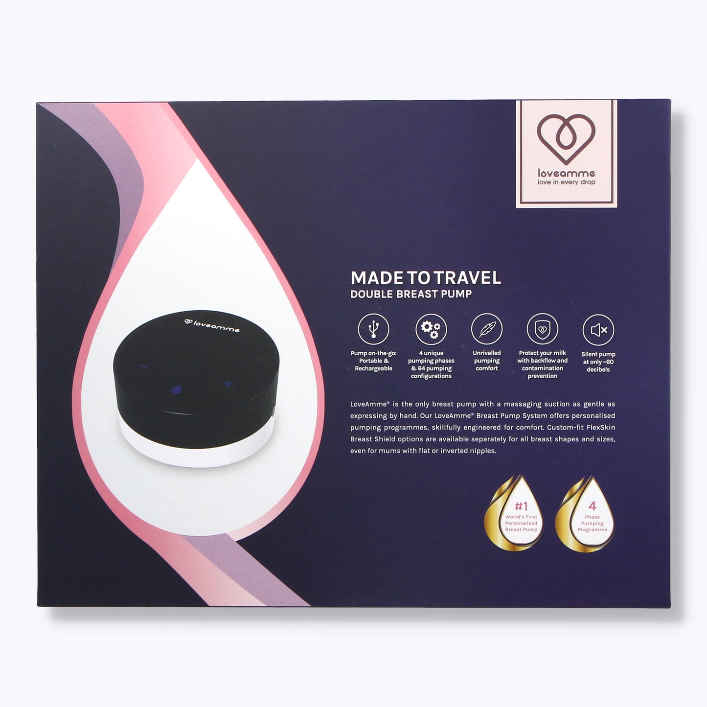 LoveAmme Made To Travel Double Breast Pump (with USB)