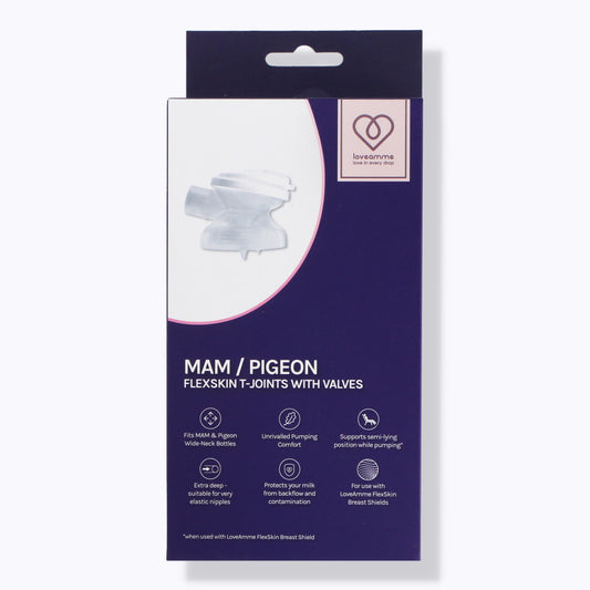 LoveAmme T-Joint with Valves (for Mam/Pigeon Bottles) 2pc