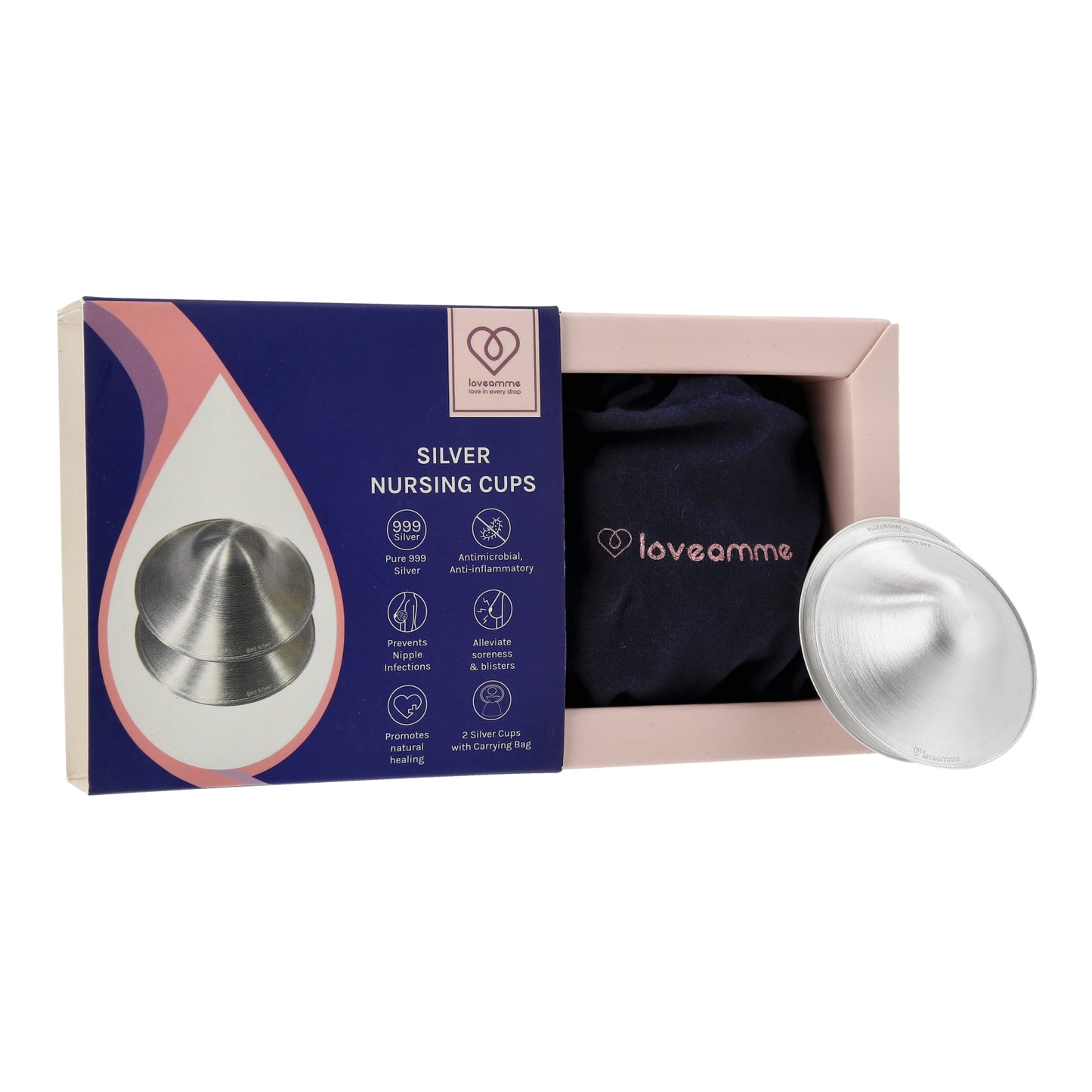 LoveAmme Silver Nursing Cups