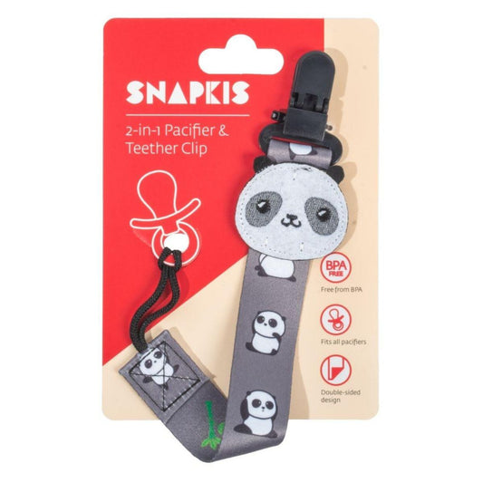 Snapkis 2-in-1 Pacifier & Teether Clip - Assorted Designs