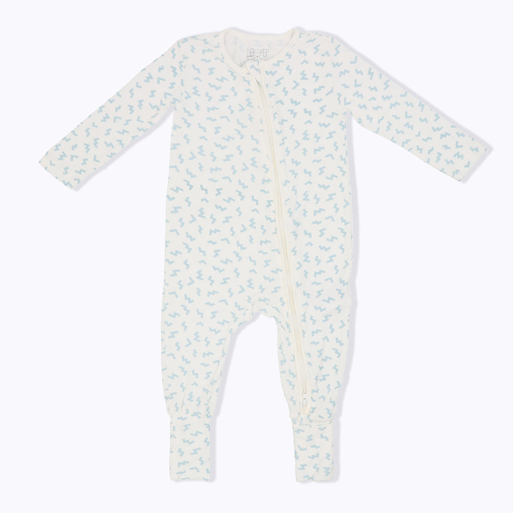 Not Too Big Blue Bamboo Sleepsuits - 2 Pack