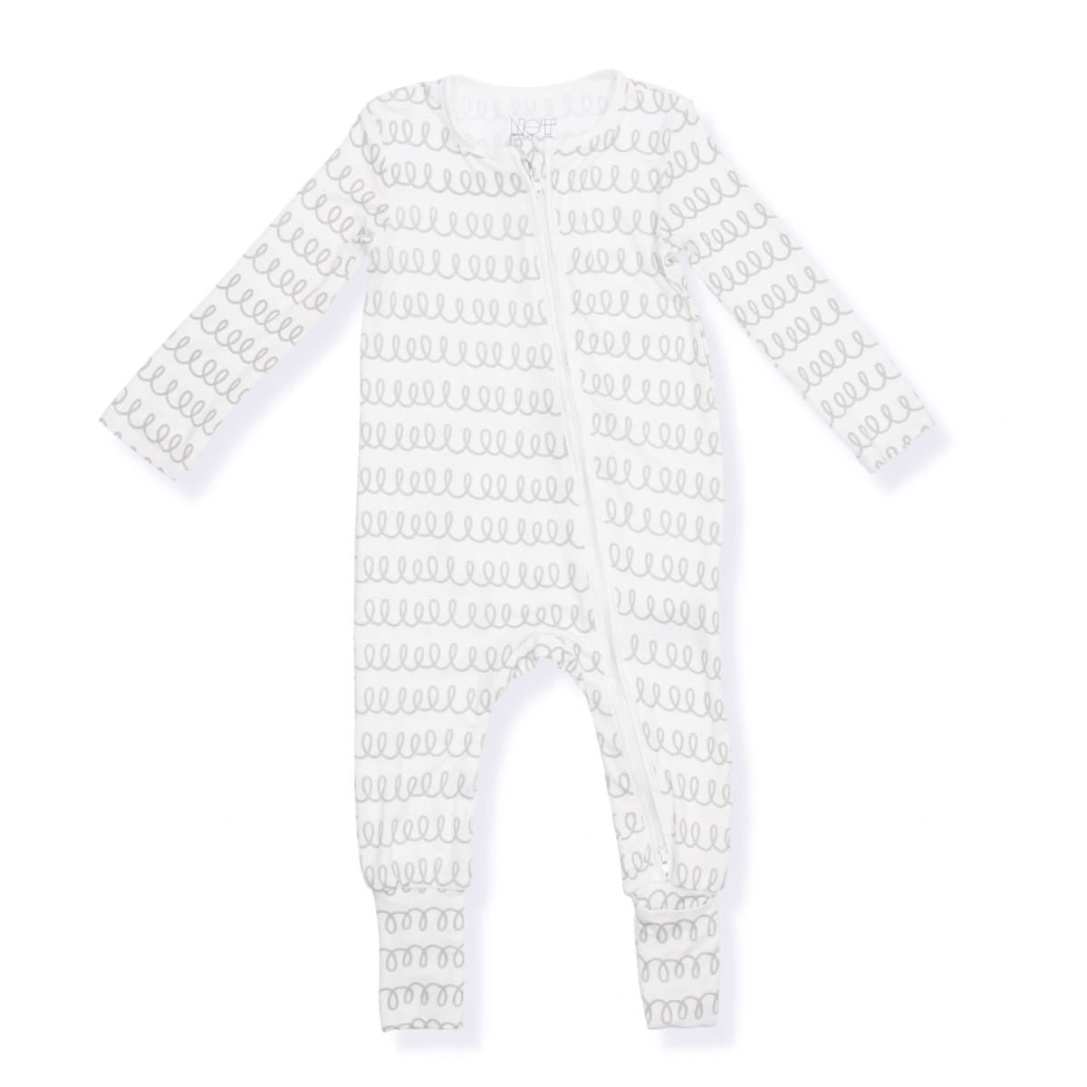Not Too Big Grey Bamboo Sleepsuits - 2 Pack