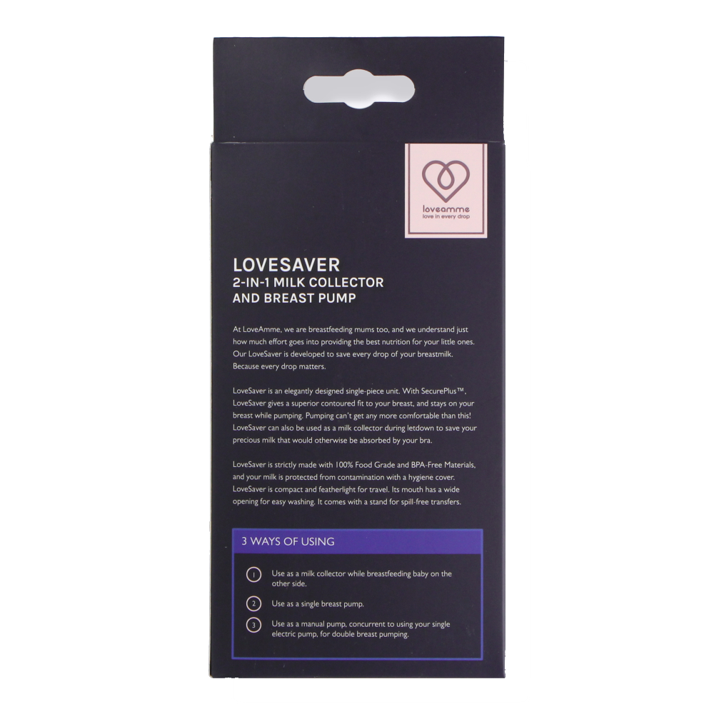 LoveAmme LoveSaver 2-in-1 Milk Collector and Breast Pump
