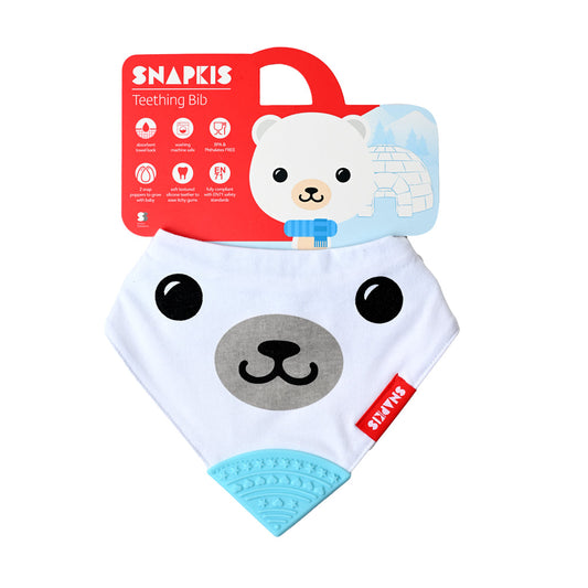 Snapkis Teething Bib w/ Silicone Teether