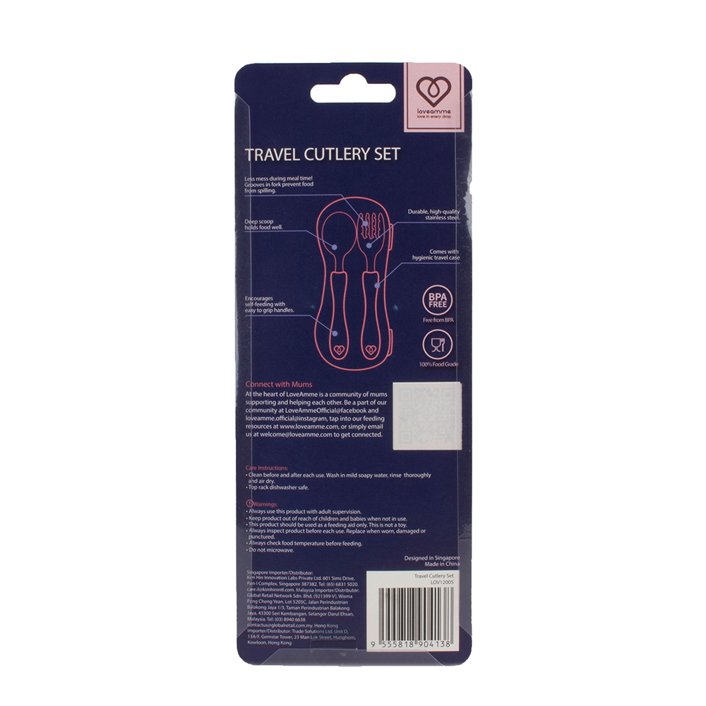 LoveAmme Travel Cutlery Set with Case